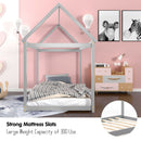 Xavier House Shaped Twin Size Wood Canopy Platform Bed - Grey - Seasonal Overstock