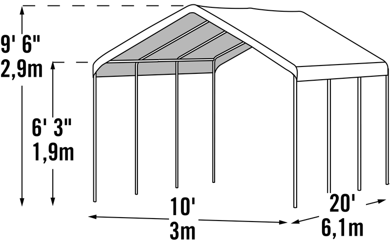 10' x 20' MAX AP 2-in1 Gazebo Canopy Tent with Enclosure - 8 Legs - Seasonal Overstock
