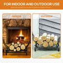 23" Arc Basket Style Firewood Rack Log Holder - Seasonal Overstock