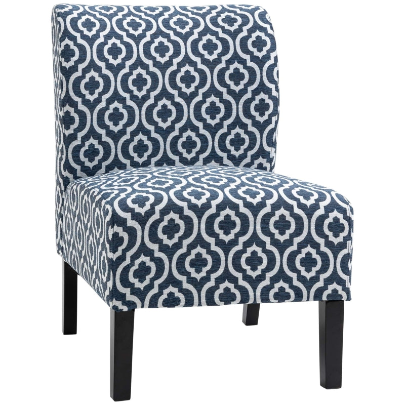 Aciano Blue Upholstered Slipper Accent Chair - Seasonal Overstock