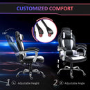 Flyta Ergonomic Executive Faux Leather White & Black Office Gaming Chair - Seasonal Overstock