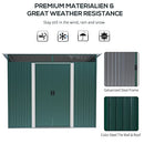 6' x 8.5' Outdoor Garden Storage Shed - Dark Green - Seasonal Overstock