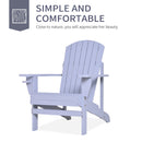 Linkin Wood Adirondack Chair in Grey - Seasonal Overstock