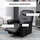 Tanner Black Faux Leather Powered Lift Chair Recliner - Seasonal Overstock