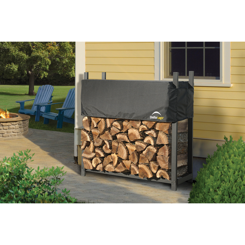 Ultra Duty Firewood Rack with Cover - 4ft - Seasonal Overstock