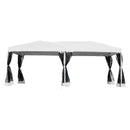 Canopy Tent, 10' x 20' Pop-Up Party Tent Gazebo with Removable Mesh Walls - White - Seasonal Overstock