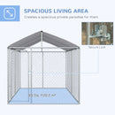 Dog Kennel, 13' x 7.5' x 7.5' Large Dog House Kennel Pen with Canopy Shade - Seasonal Overstock