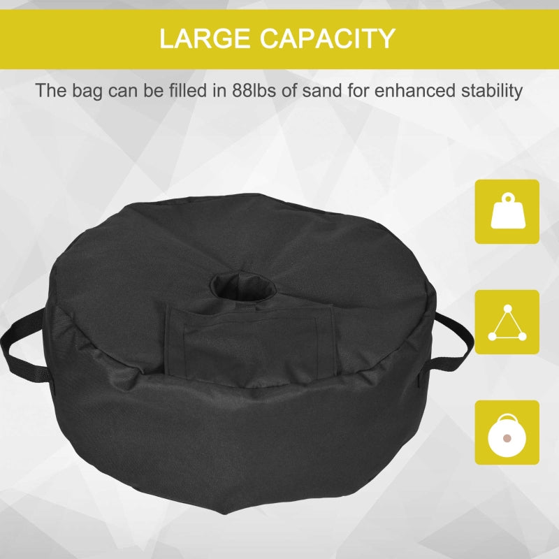 19" Round Portable Umbrella Base Weight Fills to 88 lbs - Seasonal Overstock