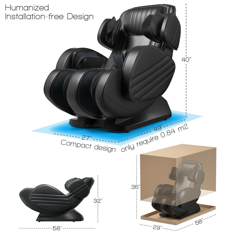 3D Massage Chair Recliner with SL Track Zero Gravity - Seasonal Overstock