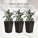 Planters, Set of 3 Brown 24" Tall Planters for Indoor and Outdoor Use - Seasonal Overstock