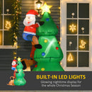 Christmas Decorations, 5.9ft Inflatable Christmas Tree with Funny Santa & Dog Scene - Seasonal Overstock