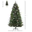 Christmas Trees, 7ft Artificial Pine Christmas tree with Pine Cones & Snow - Seasonal Overstock