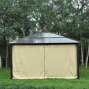 Aspen 14' x 12' Hard Top Patio Gazebo with Curtains and Netting - Seasonal Overstock