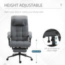 Benz Double Padded Office Chair with Footrest - Dark Grey - Seasonal Overstock