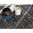 Cassius Grey Modern Area Rug by Puffy Comforts - Seasonal Overstock