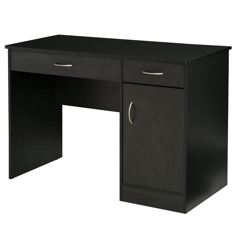 Dylan Black Study Desk with Drawers - Seasonal Overstock