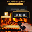 Fireplaces, Elio Natural 1400W Electric Fireplace TV Stand for TVs up to 65" - Seasonal Overstock