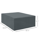 Extra Large Waterproof Outdoor Furniture / Dining Set UV Protective Cover 108" x 80" x 35" - Grey - Seasonal Overstock