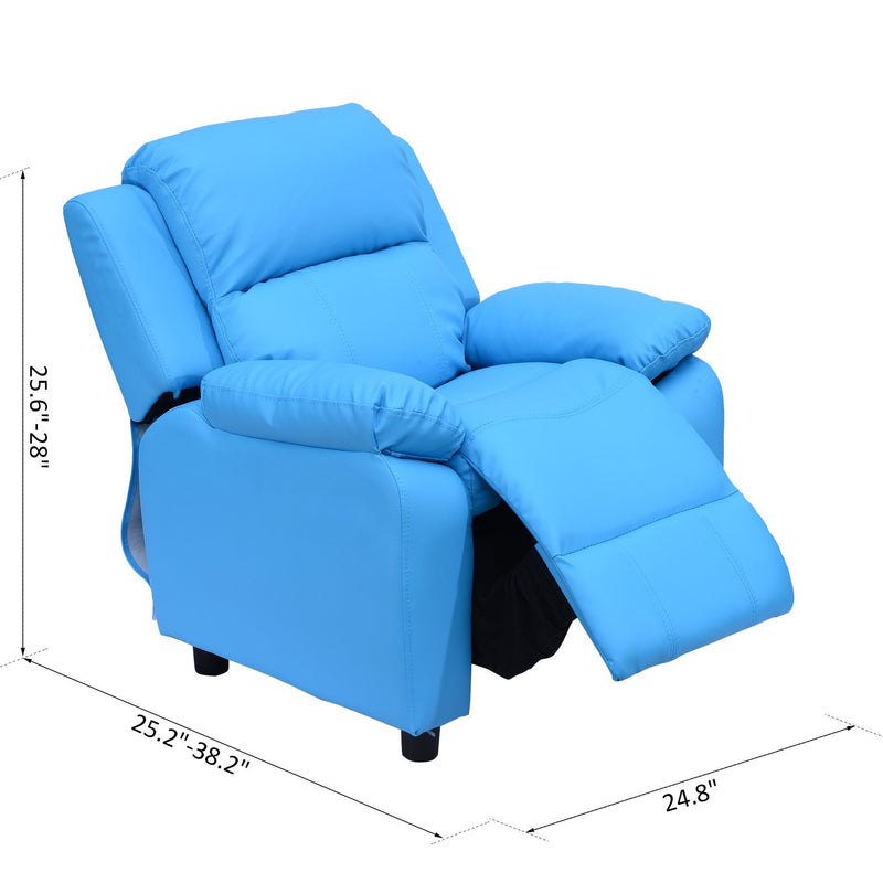 Kids Blue Reclining Arm Chair - Seasonal Overstock