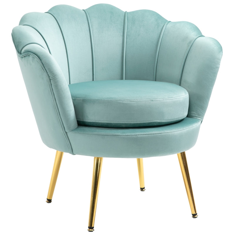 Lita Velvety Accent Tub Chair - Green - Seasonal Overstock