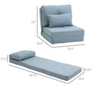 Kids Furniture, Remi Reclining Floor Lounger Chair Blue - Seasonal Overstock