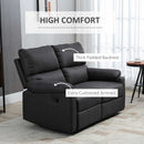 Riley 53" Grey Upholstered Reclining Loveseat - Seasonal Overstock