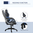 Vega Diamond Stitch Faux Leather Office Gaming Chair - Blue - Seasonal Overstock
