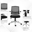 Office Chairs, Wesley Mesh Back Task Chair with Flip Up Arm Rest White - Seasonal Overstock