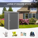 3.3' x 3.4' Lockable Lean-to Steel Storage Shed - Light Grey - Seasonal Overstock