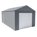 Sheds, Garages & Carports, 12' x 20' Everest Steel Storage Shed Garage Wind and Snow Rated - Charcoal - Seasonal Overstock