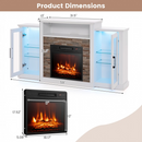 Townes Fireplace TV Stand with 16-Colour LED Backlights for TVs Up To 65-in - White - Seasonal Overstock