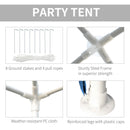 9' x 9' Party Gazebo Canopy Tent - Blue - Seasonal Overstock