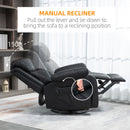 Recliner Chair, Amaris Manual Swivel Recliner Chair with Vibration Massage - Black - Seasonal Overstock