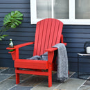 Linkin Wood Adirondack Chair in Red - Seasonal Overstock