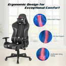 Office Chairs, Lucas High-Back Gaming Chair with Massage - Grey - Seasonal Overstock