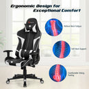 Office Chairs, Lucas High-Back Gaming Chair with Massage - White - Seasonal Overstock