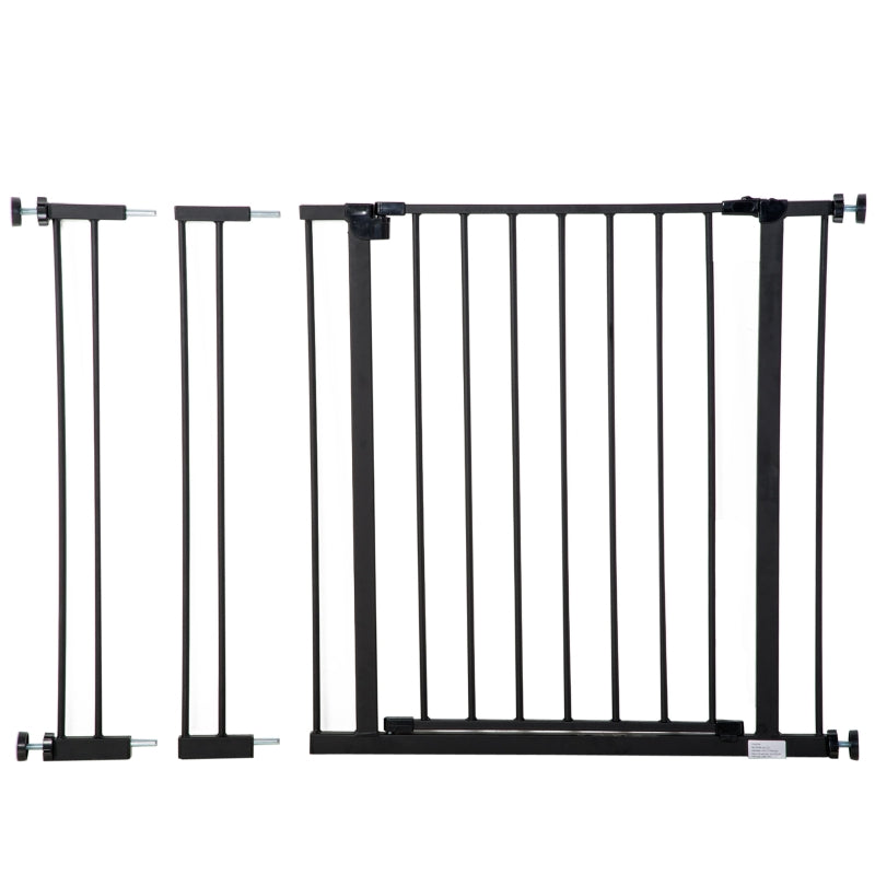 Pressure Fit Pet Barrier Adjustable Dog Gate for Doorways 29.9"-42.1" - Black - Seasonal Overstock