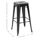 Barstools, Ruttleford Black Barstools 30in (Set of 4) - Seasonal Overstock