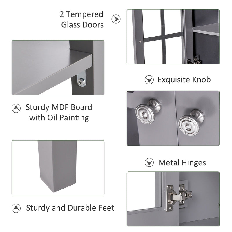 Sina 31.5" Grey Sideboard Cabinet - Seasonal Overstock