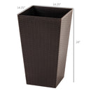 Planters, Set of 3 Brown 24" Tall Planters for Indoor and Outdoor Use - Seasonal Overstock