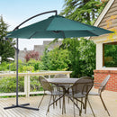 Patio Umbrellas, 10' Deluxe Cantilever Patio Umbrella - Dark Green - Seasonal Overstock