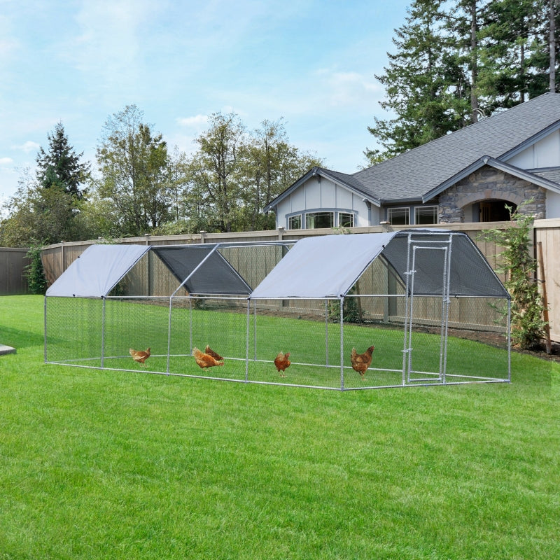 25' x 9.2' Steel Frame Walk-In Chicken Coop Run - Seasonal Overstock