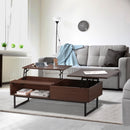 Coffee Tables, Cody Dual Lift Top Modern Coffee Table with Hidden Storage - Brown - Seasonal Overstock