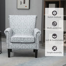 Eirian Nail Head Light Grey Upholstered Accent Arm Chair - Seasonal Overstock