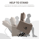 Recliner Chair, Fynn Brown Electric Powered Lift Assist Recliner Sleeper Chair - Seasonal Overstock