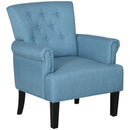 Chairs, Jinny Button Tufted Modern Accent Chair - Blue - Seasonal Overstock