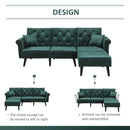 Sofas, Rivo 82" Sectional Sofa Bed in Green - Seasonal Overstock