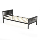 Tawny Espresso Brown Twin Size Wood Platform Bed - Seasonal Overstock