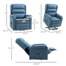 Tucker Blue Powered Lift Chair Recliner - Seasonal Overstock