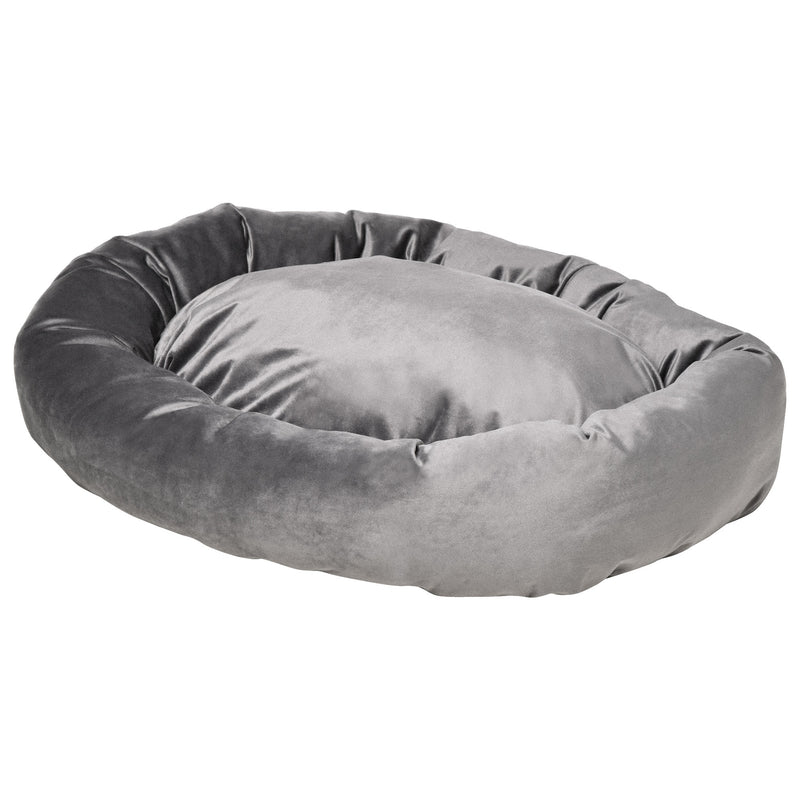 Velvet Soft Dark Grey Large Dog Bed - Seasonal Overstock